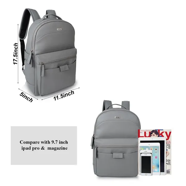 Grey_Classy_35_Litre_Vegan_Leather_Unique_Design_Shoulder_Office_College_Business_Daytrip_Backpack_For_Unisex