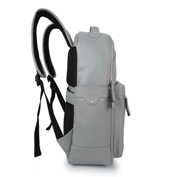 Grey_Classy_35_Litre_Vegan_Leather_Unique_Design_Shoulder_Office_College_Business_Daytrip_Backpack_For_Unisex