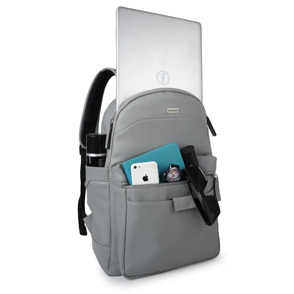 Grey_Classy_35_Litre_Vegan_Leather_Unique_Design_Shoulder_Office_College_Business_Daytrip_Backpack_For_Unisex