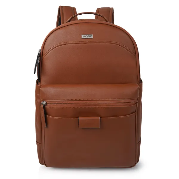 Tan_Classy_35_Litre_Vegan_Leather_Unique_Design_Shoulder_Office_College_Business_Daytrip_Backpack_For_Unisex