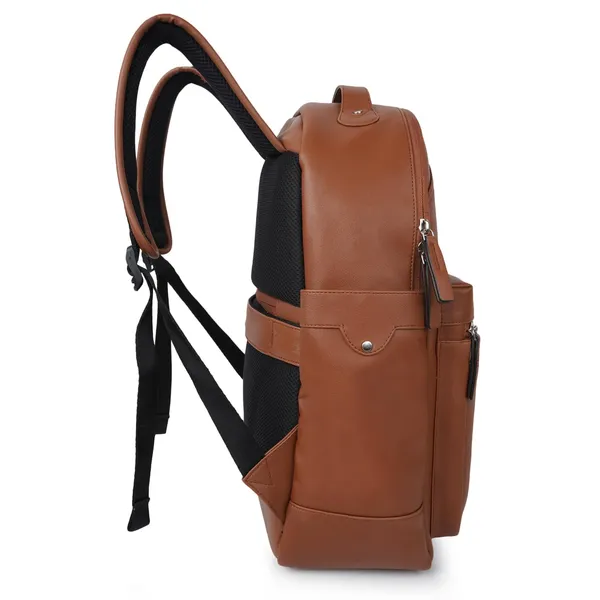 Tan_Classy_35_Litre_Vegan_Leather_Unique_Design_Shoulder_Office_College_Business_Daytrip_Backpack_For_Unisex