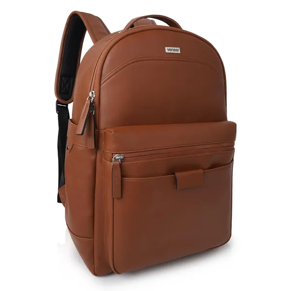 Tan_Classy_35_Litre_Vegan_Leather_Unique_Design_Shoulder_Office_College_Business_Daytrip_Backpack_For_Unisex