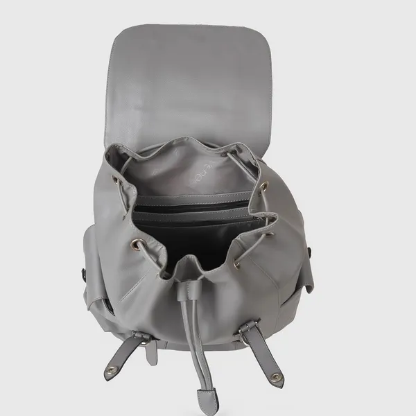 Grey_Casual_Vegan_Leather_Travel_Hiking_Trip_Trekking_Camping_Water_Resistant_Work_Ykk_Zippers_Backpack_For_Unisex