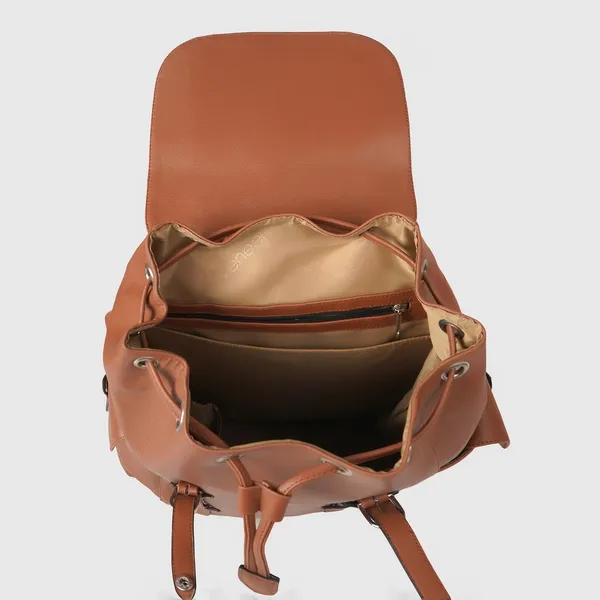 Tan_Casual_Vegan_Leather_Travel_Hiking_Trip_Trekking_Camping_Water_Resistant_Work_Ykk_Zippers_Backpack_For_Unisex