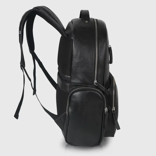 Black_Vegan_Leather_Backpack_For_Office_College_|_15.6_Inch_|_Water_Resistant_|_Unisex