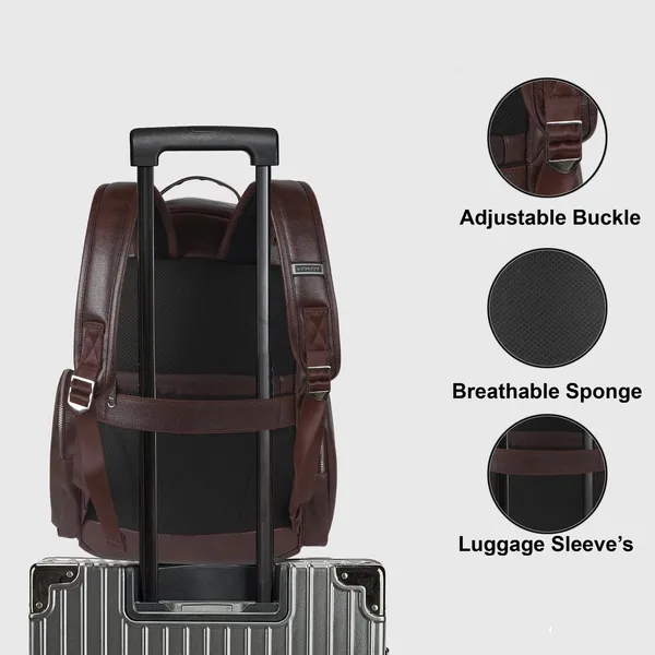 Brown_Casual_Vegan_Leather_Travel_Office_College_Laptop_15.6_Inch_Ykk_Zippers_Water_Resistant_Backpack_For_Unisex