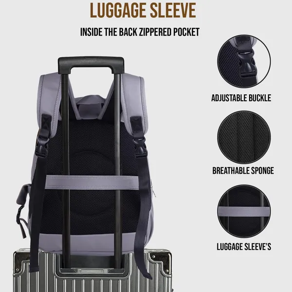 Grey_Casual_Vegan_Leather_Office_15.6_In_Laptop_College_Water_Resistant_Ykk_Zippers_Backpack_For_Unisex