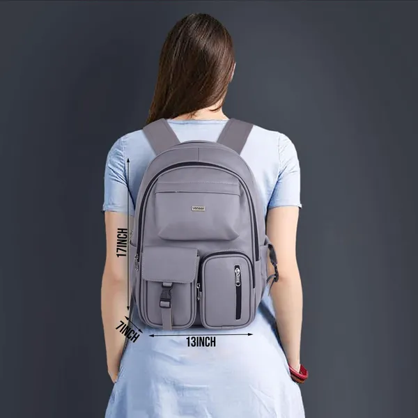 Grey_Casual_Vegan_Leather_Office_15.6_In_Laptop_College_Water_Resistant_Ykk_Zippers_Backpack_For_Unisex
