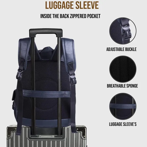 Navy_Blue_Casual_Vegan_Leather_Office_15.6_In_Laptop_College_Water_Resistant_Ykk_Zippers_Backpack_For_Unisex