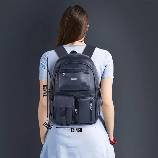 Navy_Blue_Casual_Vegan_Leather_Office_15.6_In_Laptop_College_Water_Resistant_Ykk_Zippers_Backpack_For_Unisex
