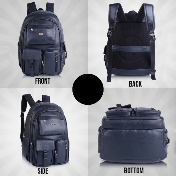 Navy_Blue_Casual_Vegan_Leather_Office_15.6_In_Laptop_College_Water_Resistant_Ykk_Zippers_Backpack_For_Unisex