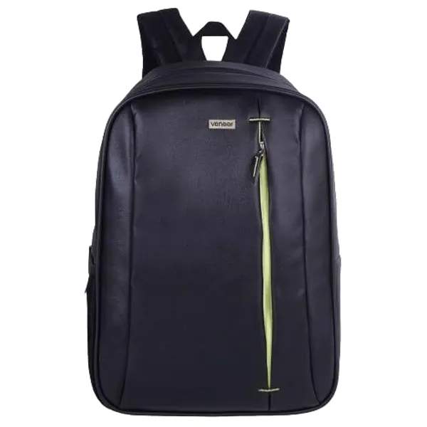 Black_Casual_Vegan_Leather_Neon_Tech_Office_15.6_In_Laptop_College_Business_Water_Resistant_Ykk_Zippers_Backpack_For_Unisex