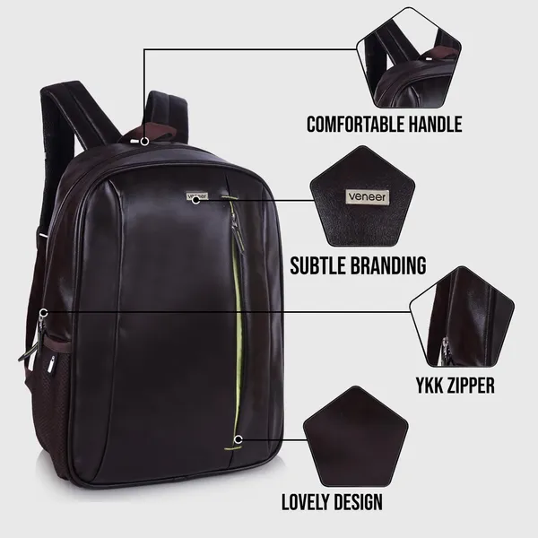 Brown_Casual_Vegan_Leather_Neon_Tech_Office_15.6_In_Laptop_College_Business_Water_Resistant_Ykk_Zippers_Backpack_For_Unisex