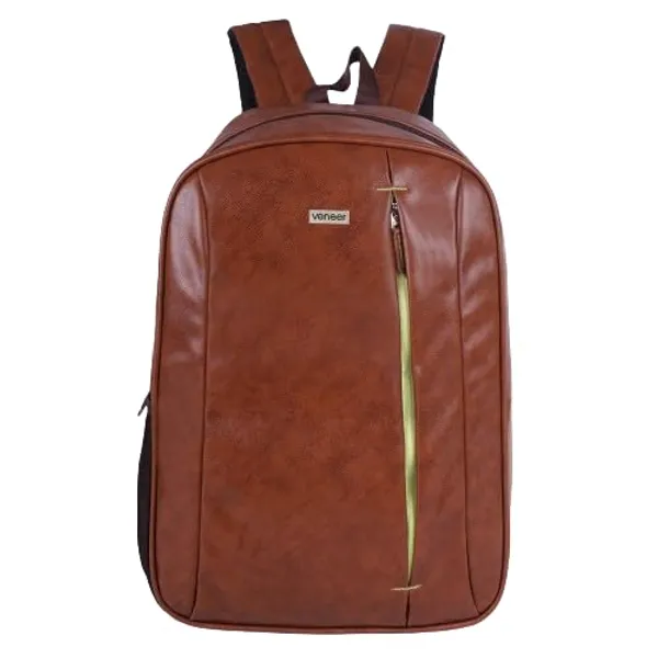 Tan_Casual_Vegan_Leather_Neon_Tech_Office_15.6_In_Laptop_College_Business_Water_Resistant_Ykk_Zippers_Backpack_For_Unisex