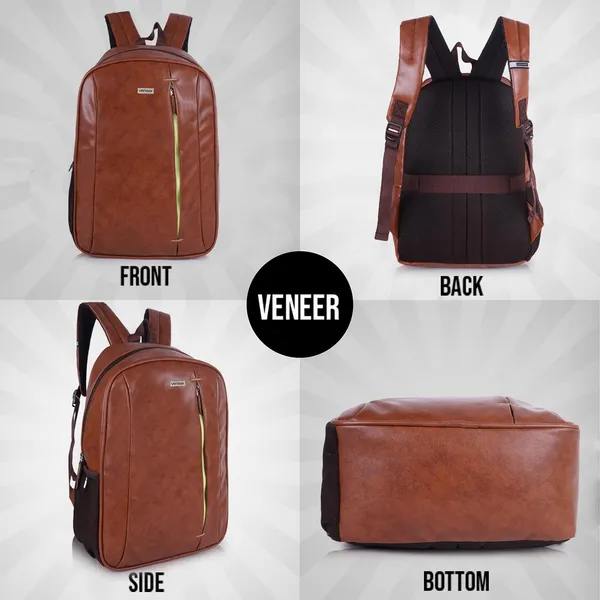 Tan_Casual_Vegan_Leather_Neon_Tech_Office_15.6_In_Laptop_College_Business_Water_Resistant_Ykk_Zippers_Backpack_For_Unisex