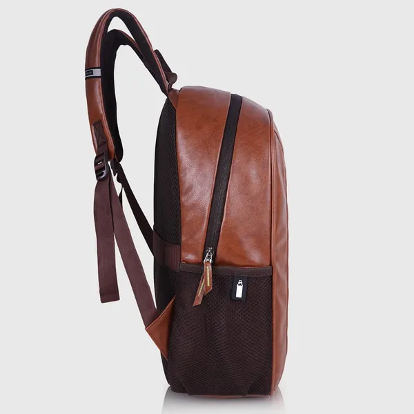 Tan_Casual_Vegan_Leather_Neon_Tech_Office_15.6_In_Laptop_College_Business_Water_Resistant_Ykk_Zippers_Backpack_For_Unisex
