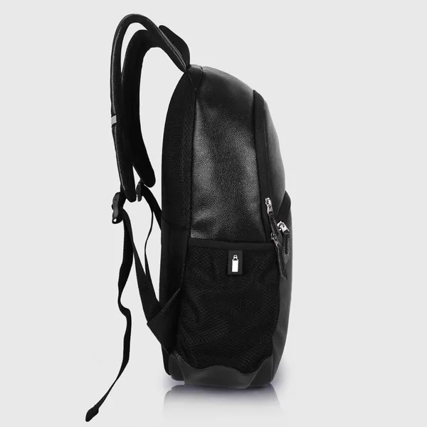 Black_Vegan_Leather_Casual_Laptop_Backpack_For_College_&_Office