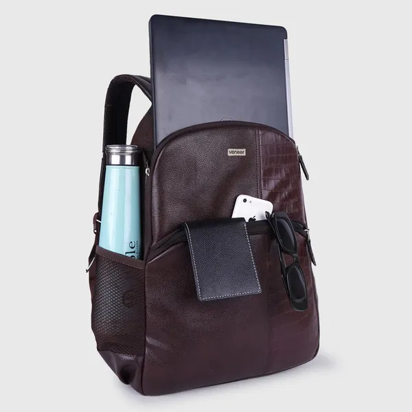Brown_Vegan_Leather_Casual_Laptop_15_In_Croco_Fusion_Design_Business_College_Office_Ykk_Zippers_Backpack_For_Unisex