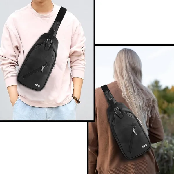 Black_Vegan_Leather_Stylish_Unique_Design_Shoulder_Chest_Crossbody_Fanny_Pack_For_Unisex