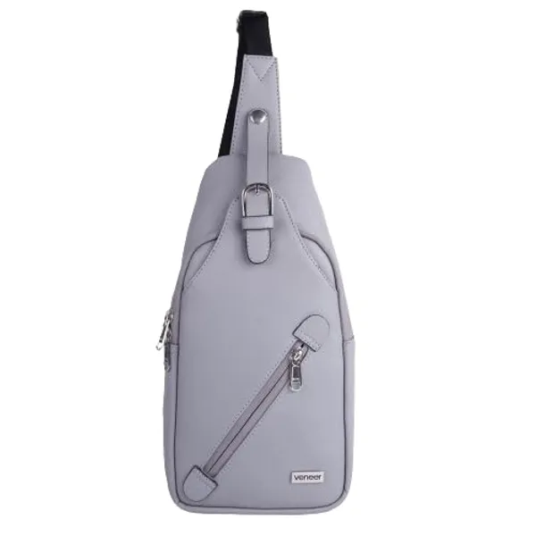 Grey_Vegan_Leather_Stylish_Unique_Design_Shoulder_Chest_Crossbody_Fanny_Pack_For_Unisex