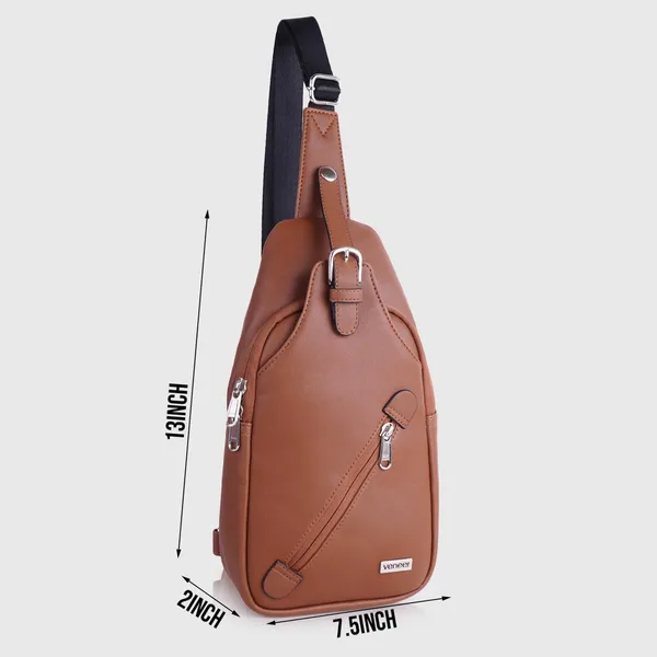 Tan_Vegan_Leather_Stylish_Unique_Design_Shoulder_Chest_Crossbody_Fanny_Pack_For_Unisex