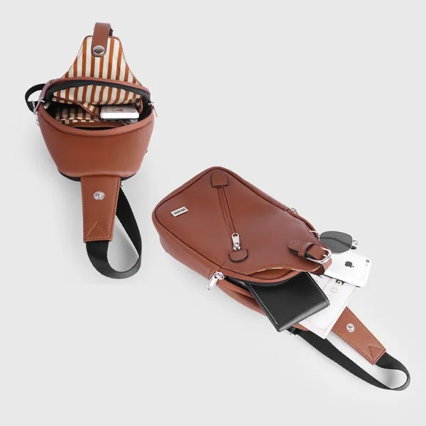 Tan_Vegan_Leather_Stylish_Unique_Design_Shoulder_Chest_Crossbody_Fanny_Pack_For_Unisex