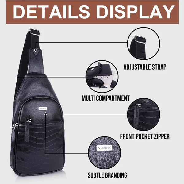 Black_Vegan_Leather_Croco_Pattern_Stylish_Unique_Design_Shoulder_Chest_Crossbody_Fanny_Pack_For_Unisex