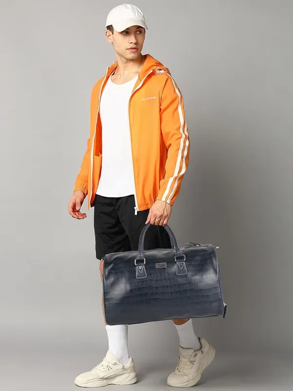 Navy_Blue_Vegan_Leather_Croco_Pattern_Casual_Unique_Design_Travel_Shoulder_Crossbody_Daytrip_Business_Trip_Unisex_Duffle_Bag
