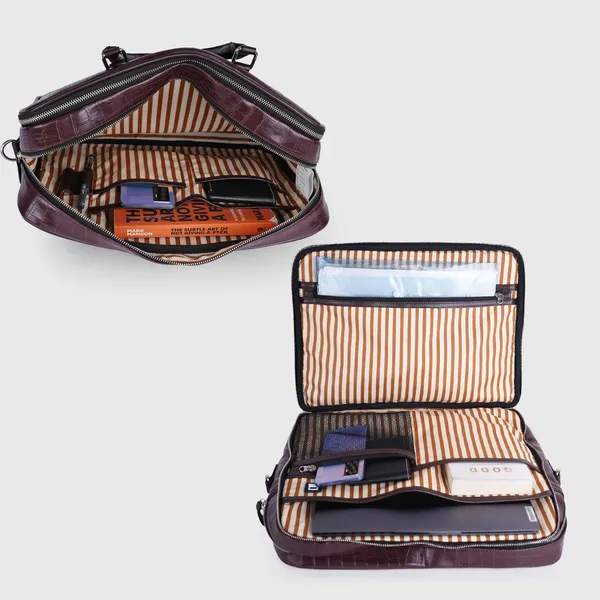 Brown_Vegan_Leather_Croco_Pattern_Stylish_Unique_Design_Laptop_Office_Business_Briefcase_Travel_Messenger_Bag_For_Unisex