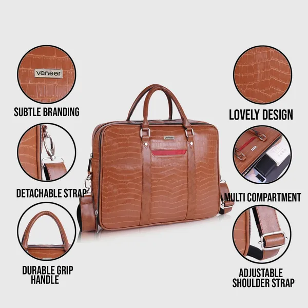 Tan_Vegan_Leather_Laptop_Bag_For_Office_&_Business_|_Unisex