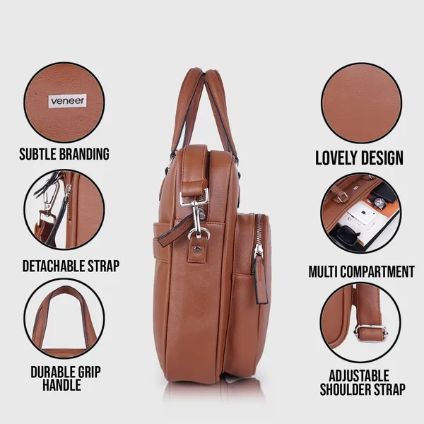 Tan_Vegan_Leather_Stylish_Unique_Design_Laptop_Office_Business_Briefcase_Travel_Crossbody_Messenger_Bag_For_Unisex