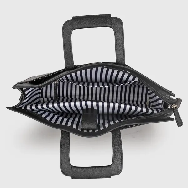 Black_Vegan_Leather_Casual_Classy_Unique_Design_Laptop_Office_Business_Top_Handle_Crossbody_Messenger_Bag_For_Unisex_Laptop_Fitt_Upto_14_Inch