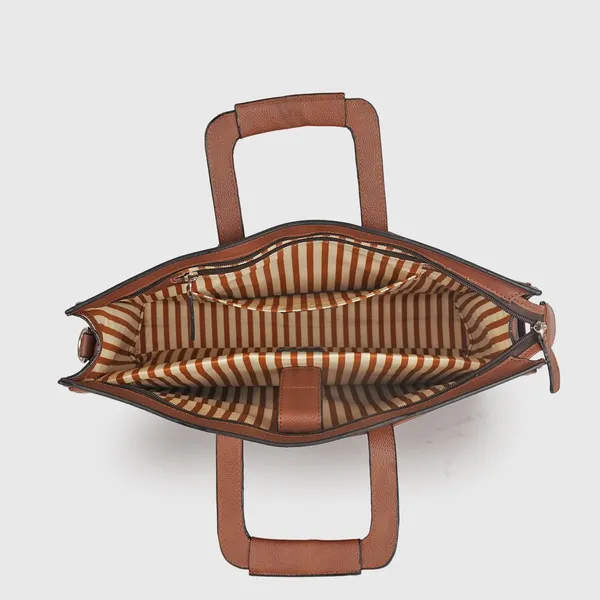 Brown_Vegan_Leather_Casual_Classy_Unique_Design_Laptop_Office_Business_Top_Handle_Crossbody_Messenger_Bag_For_Unisex_Laptop_Fitt_Upto_14_Inch