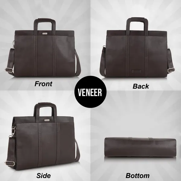 Dark_Brown_Vegan_Leather_Casual_Classy_Unique_Design_Laptop_Office_Business_Top_Handle_Crossbody_Messenger_Bag_For_Unisex_Laptop_Fitt_Upto_14_Inch