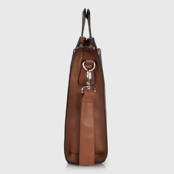 Tan_Vegan_Leather_Casual_Classy_Unique_Design_Laptop_Office_Business_Top_Handle_Crossbody_Messenger_Bag_For_Unisex_Laptop_Fitt_Upto_14_Inch