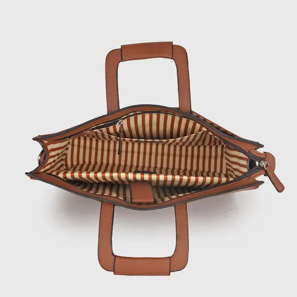 Tan_Vegan_Leather_Casual_Classy_Unique_Design_Laptop_Office_Business_Top_Handle_Crossbody_Messenger_Bag_For_Unisex_Laptop_Fitt_Upto_14_Inch