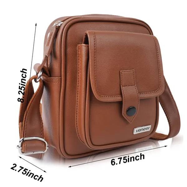 Tan_Premium_Vegan_Leather_Classy_Unique_Design_Shoulder_Crossbody_Side_Trendy_Men_Sling_Bag