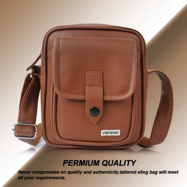 Tan_Premium_Vegan_Leather_Classy_Unique_Design_Shoulder_Crossbody_Side_Trendy_Men_Sling_Bag