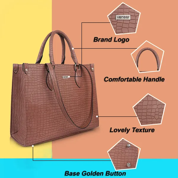 Beige_Croco_Pattern_Stylish_Classy_Design_Trendy_Travel_Dailyuse_Tote_Shoulder_Handbag_For_Women