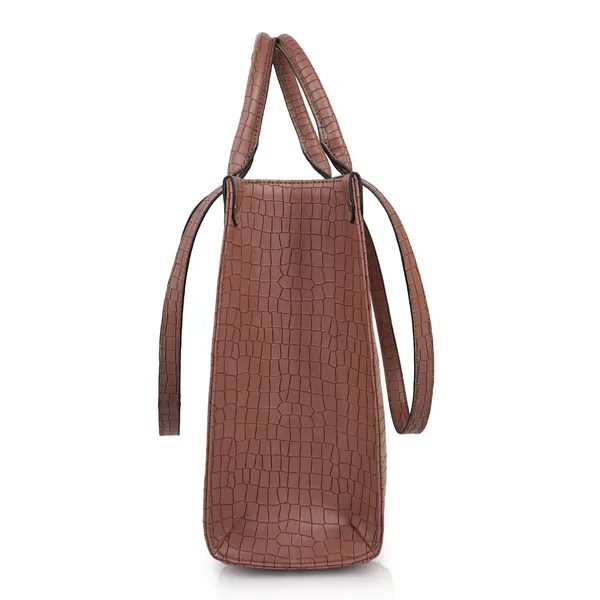 Beige_Croco_Pattern_Stylish_Classy_Design_Trendy_Travel_Dailyuse_Tote_Shoulder_Handbag_For_Women