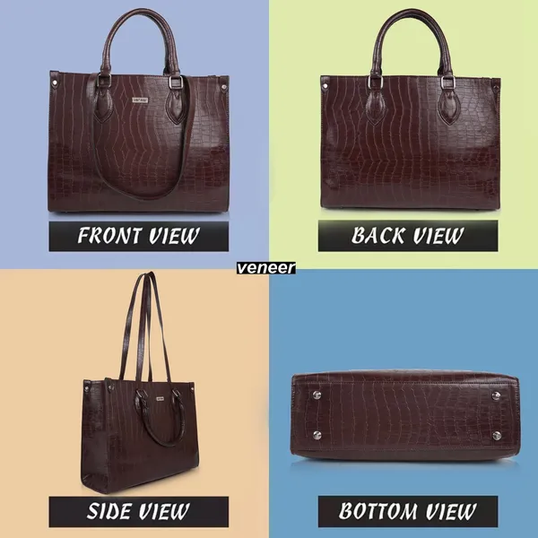 Brown_Croco_Pattern_Stylish_Classy_Design_Trendy_Travel_Dailyuse_Tote_Shoulder_Handbag_For_Women