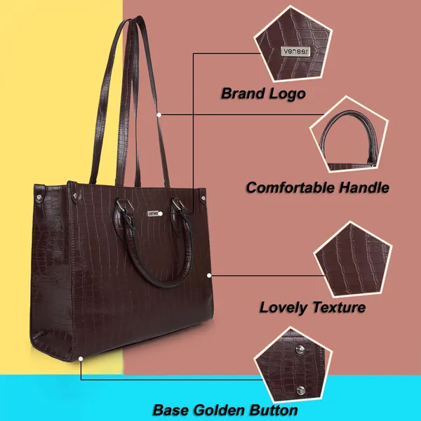 Brown_Croco_Pattern_Stylish_Classy_Design_Trendy_Travel_Dailyuse_Tote_Shoulder_Handbag_For_Women
