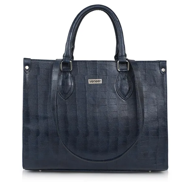Navy_Blue_Croco_Pattern_Stylish_Classy_Design_Trendy_Travel_Dailyuse_Tote_Shoulder_Handbag_For_Women