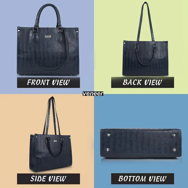 Navy_Blue_Croco_Pattern_Stylish_Classy_Design_Trendy_Travel_Dailyuse_Tote_Shoulder_Handbag_For_Women