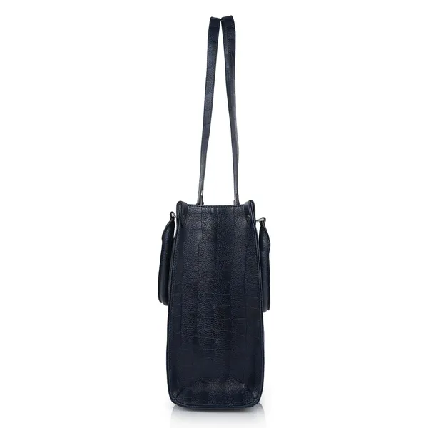 Navy_Blue_Croco_Pattern_Stylish_Classy_Design_Trendy_Travel_Dailyuse_Tote_Shoulder_Handbag_For_Women