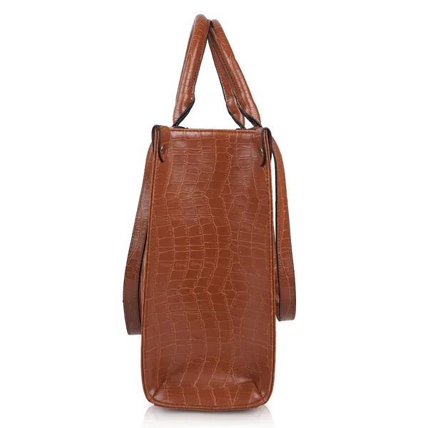 Tan_Croco_Pattern_Stylish_Classy_Design_Trendy_Travel_Dailyuse_Tote_Shoulder_Handbag_For_Women