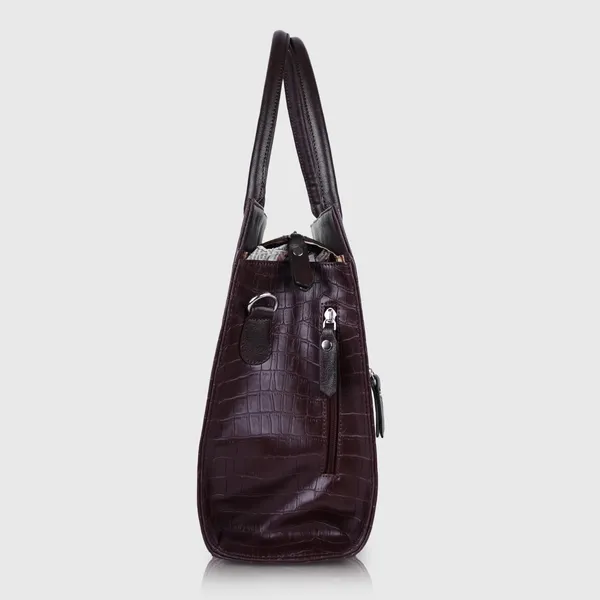 Brown_Vegan_Leather_Casual_Classy_Design_Shoulder_Crossbody_Tote_Bag_With_Laptop_Sleeve_Cover_And_Pouch_For_Women