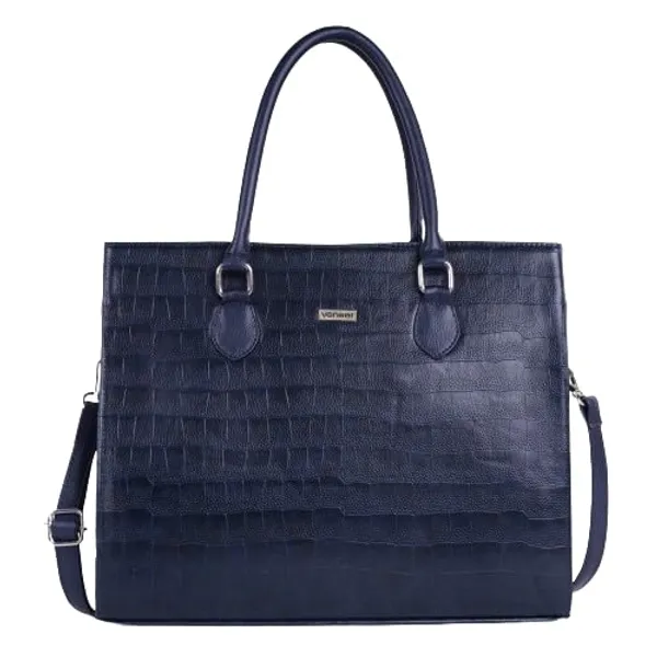 Navy_Blue_Vegan_Leather_Casual_Classy_Design_Shoulder_Crossbody_Tote_Bag_With_Laptop_Sleeve_Cover_And_Pouch_For_Women