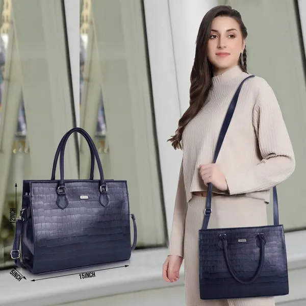 Navy_Blue_Vegan_Leather_Casual_Classy_Design_Shoulder_Crossbody_Tote_Bag_With_Laptop_Sleeve_Cover_And_Pouch_For_Women
