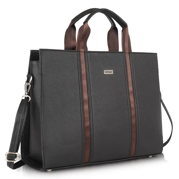 Black_Vegan_Leather_Classy_Mac_Book|_13_Inch_Laptop_Unique_Design_Crossbody_Tote_Bag_For_Women